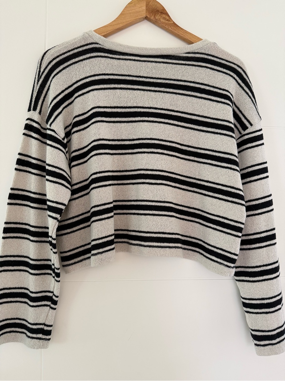 Zara Lightweight Stripped Cropped Sweater, size medium. - Picture 3 of 5